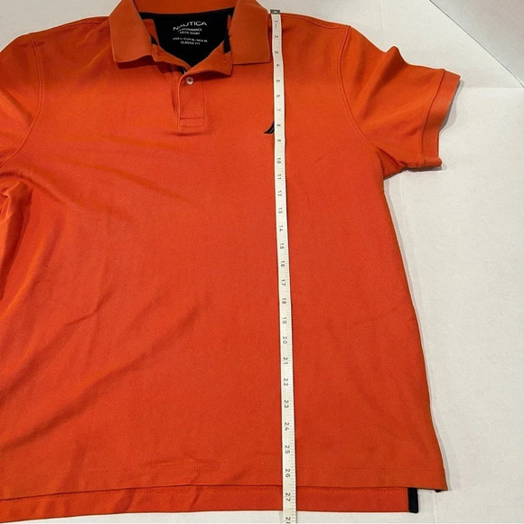 Nautica Men's Sustainably Crafted Classic-Fit Deck Polo Shirt - Orange - Picture 8 of 10